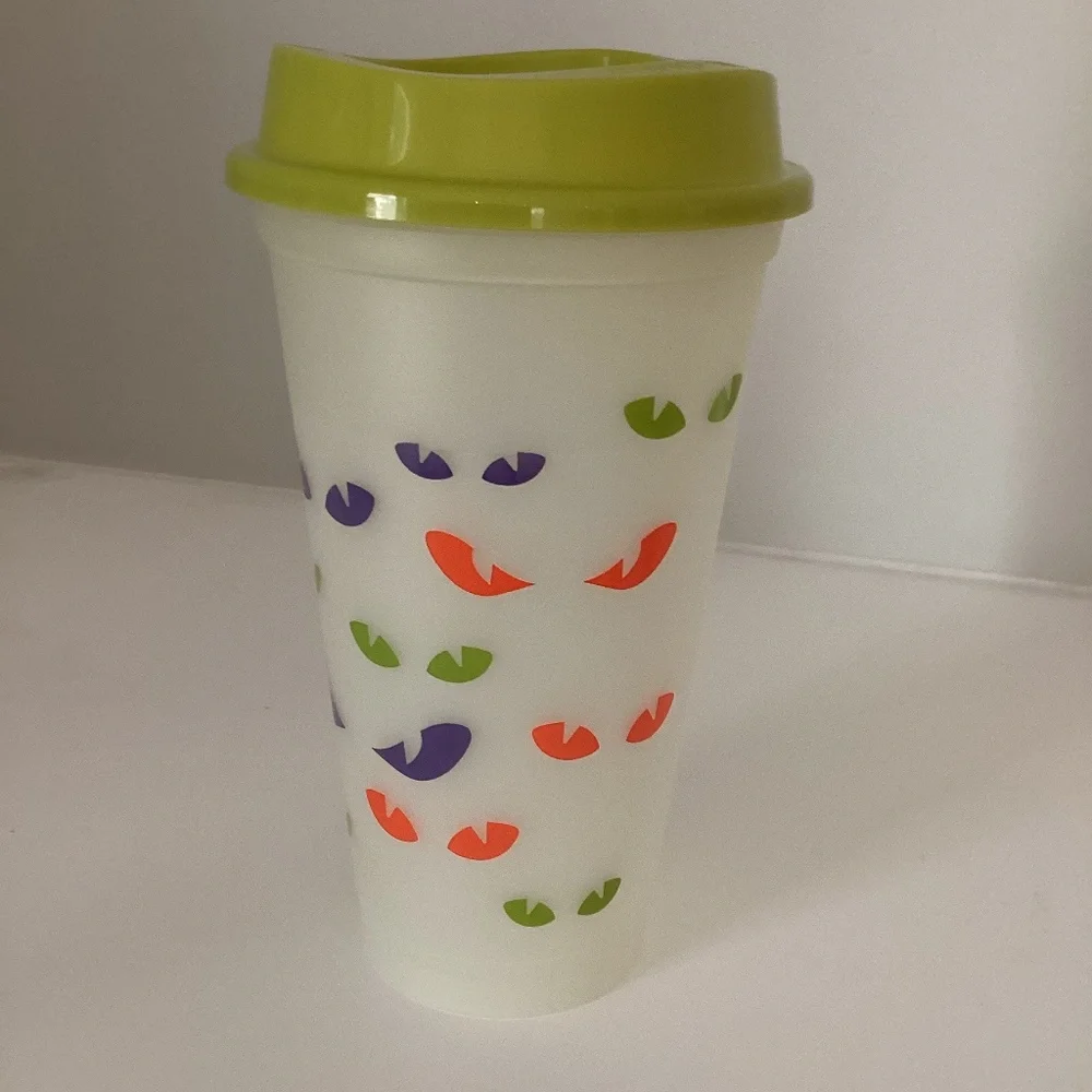 New Starbucks Spooky Eyes Glows in the Dark Hot Cup 16 Oz Halloween